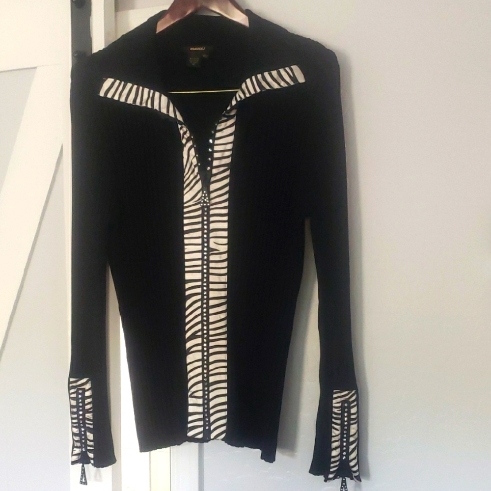 Radzoli Black Zebra Sweater